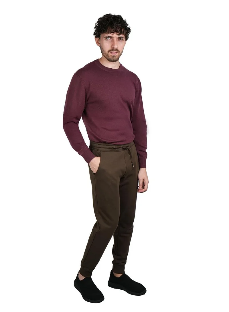 GIORDANO Men's French Terry Jogger Pants - Slim Fit, Elastic Waist, Comfortable & Stylish