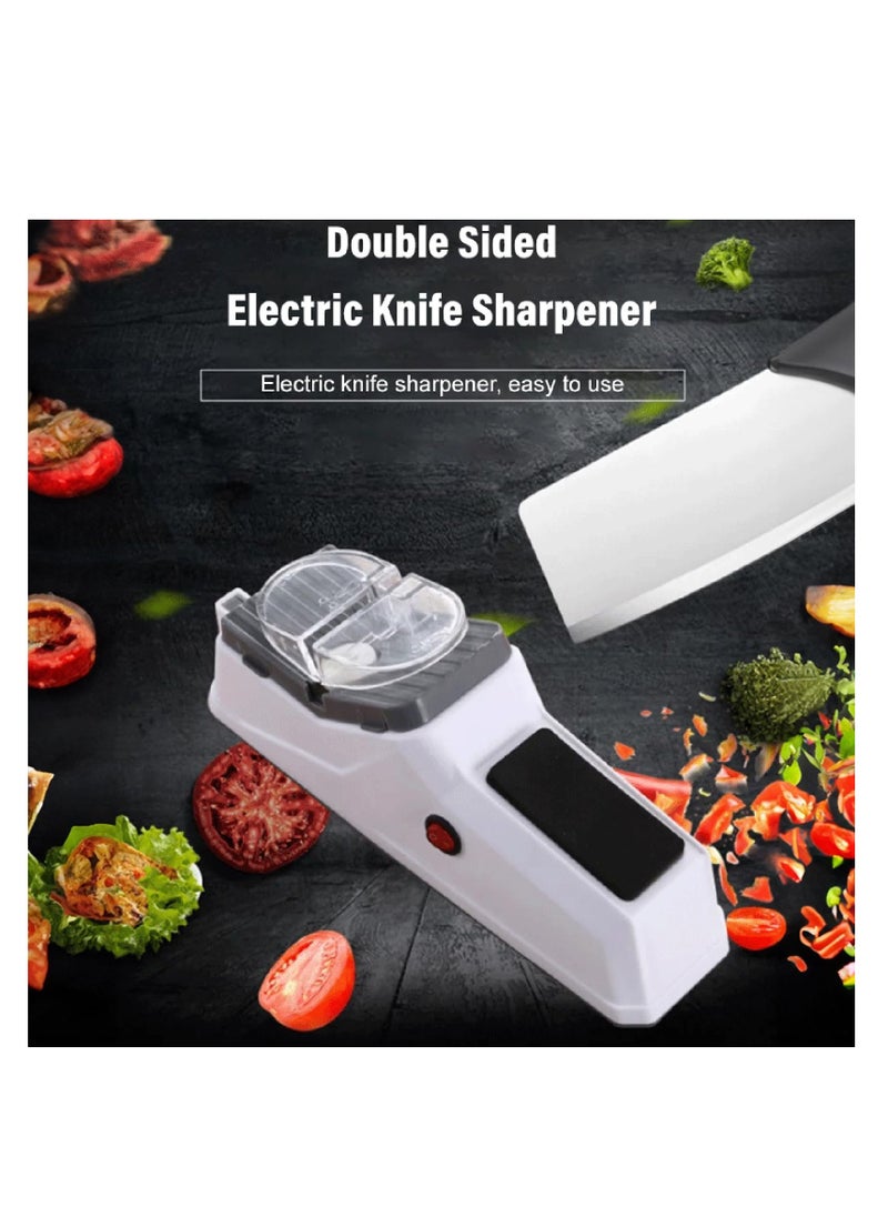 SYOSI - Electric Knife Sharpener, Professional Electric Knife Sharpener Tool for Home, 5 Seconds for Quick Sharpening & Polishing with Protective Cover, ABS Plastic Construction (USB Interface Style) - Image 1