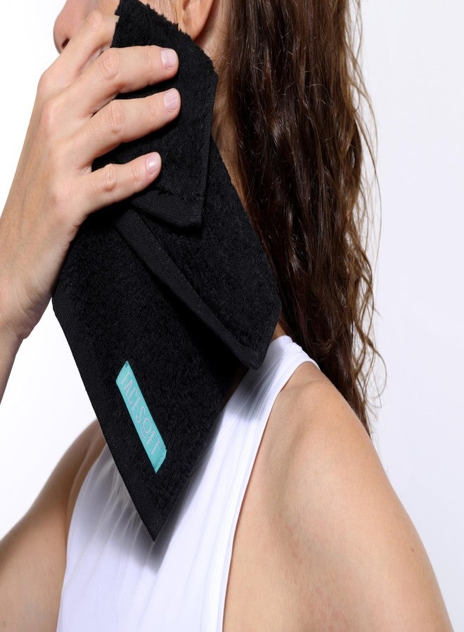 FACESOFT Eco Friendly Mini Gym Towels Accessories for Working Out - Sweat Towels for Gym, Fitness, Sports - Soft & Absorbent Cotton - No Synthetic Microfibers or Plastics - 3 Piece Exercise Towel Set - Image 4