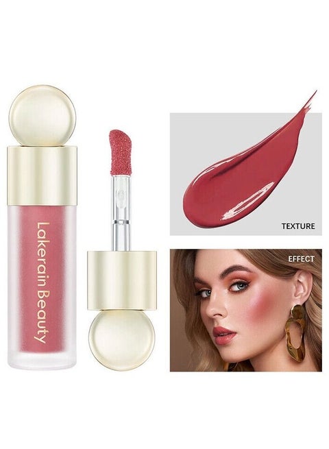 Velvet Liquid Blush Soft Cream Blush Makeup Liquid Blush for Cheeks Natural Looking Long Lasting Smudge Proof Velvet Mousse Dewy Finish Easy to Blend Blusher (#5)