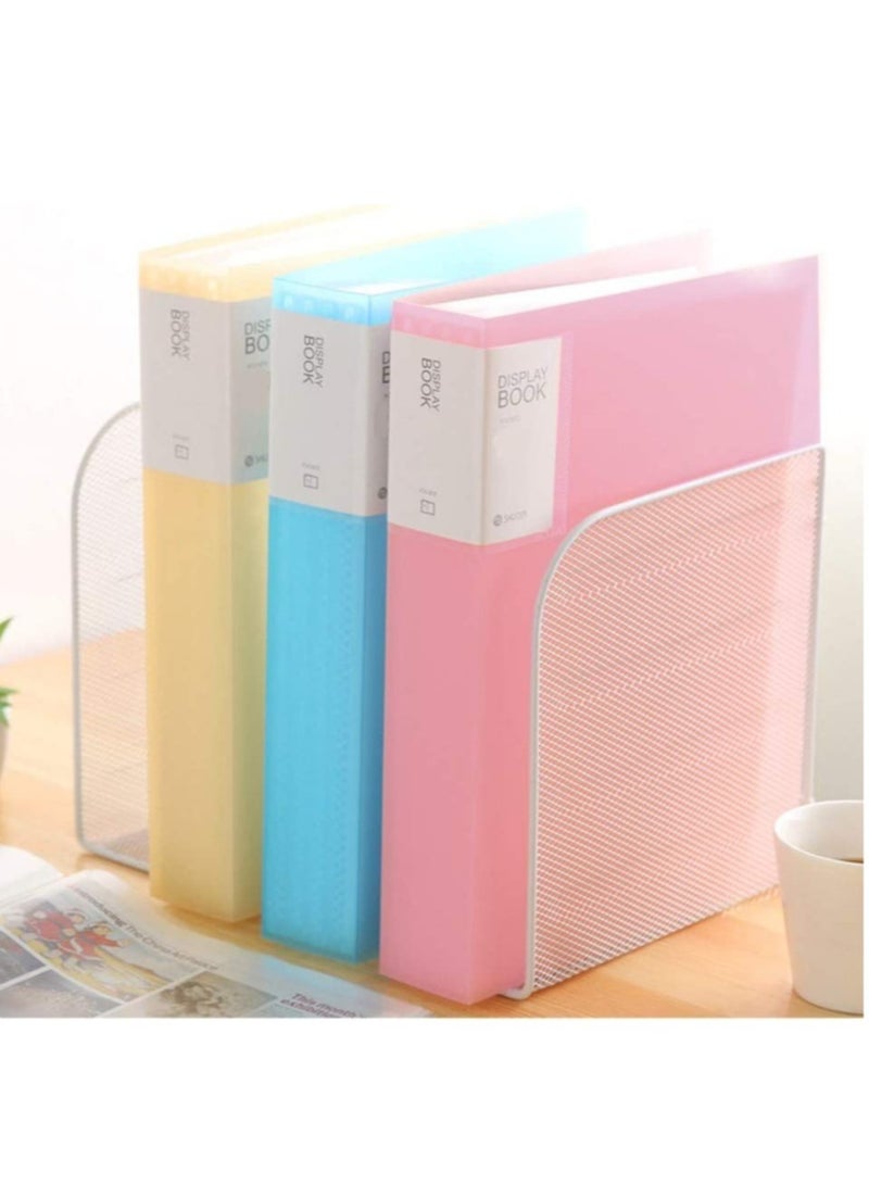 5Pcs A4 PP Display Book, 40 Transparent Pockets Presentation Book Translucent Cover for Brochures Reports Certificates - Image 5