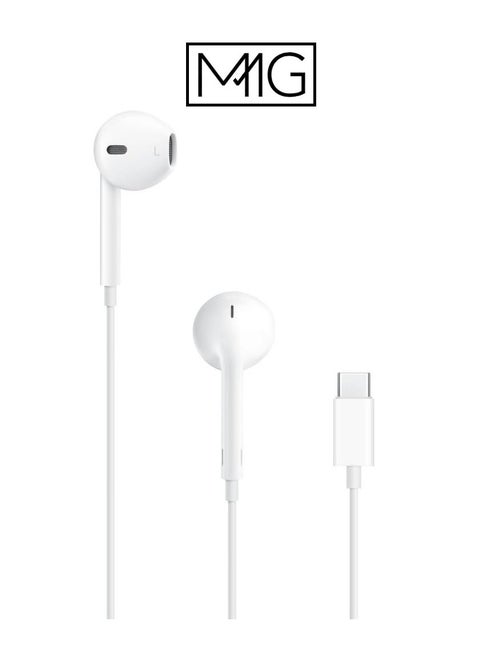 EarBuds with USB C Wired Earbuds with Microphone & Volume Control, In-ear Headphones for iPhone 15 Pro Max, iPad Pro/Air, Samsung (White)