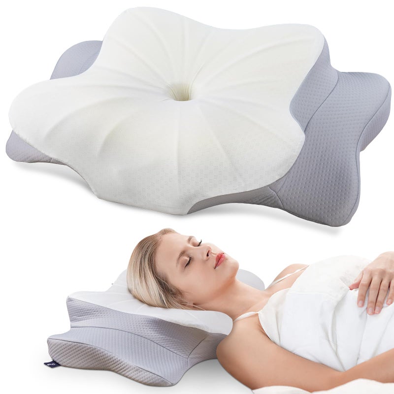 DONAMA DONAMA Cervical Pillow for Neck and Shoulder,Contour Memory Foam Pillow,Ergonomic Neck Support Pillow for Side Back Stomach Sleepers with Pillowcase  - Image 1