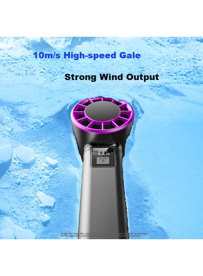 Kovol 100-Speed Super High-Speed Handheld Small Fan Large Wind Power Portable Mini Usb Charging Turbine Office Student Dormitory Desktop Small Fan Cooling Artifact - Image 3