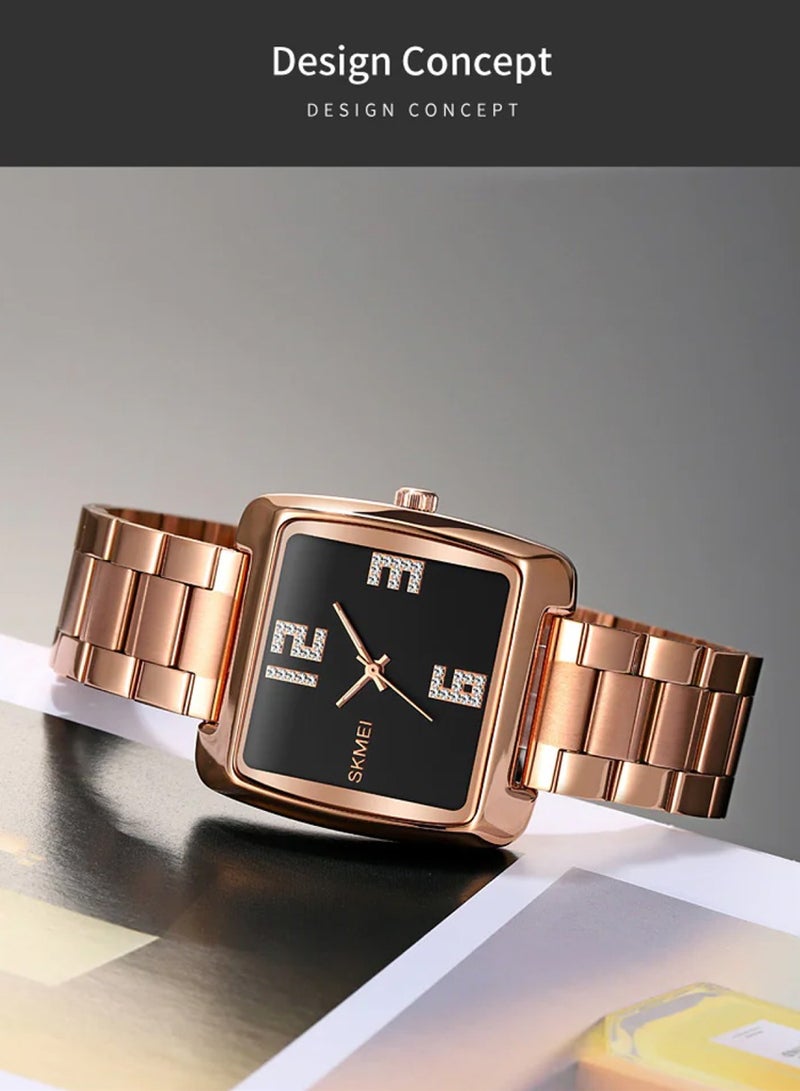 SKMEI Women's Luxury Stainless Steel Wristwatch 30M Waterproof - 2138 - Image 4