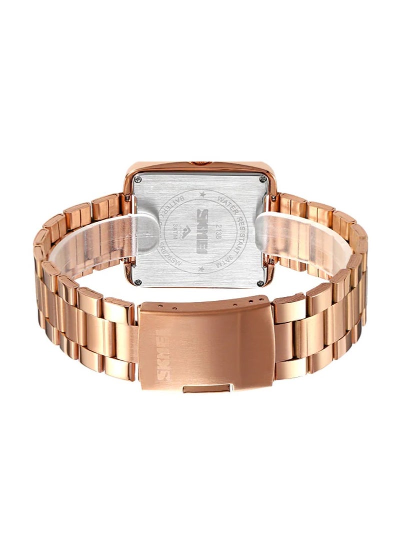 SKMEI Women's Luxury Stainless Steel Wristwatch 30M Waterproof - 2138 - Image 3