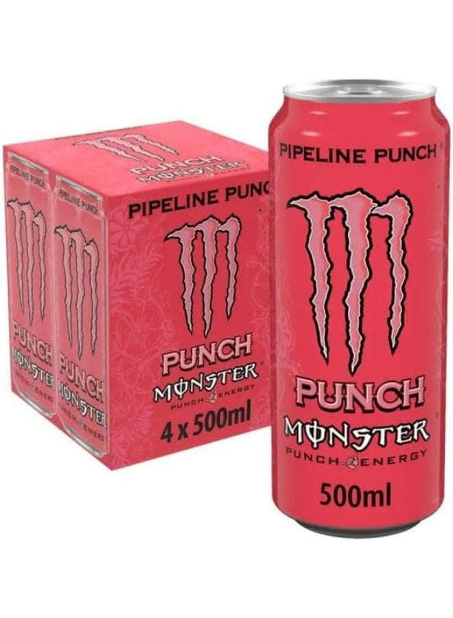 Monster Pipeline Punch Energy Drink, 500ml, Pack of 4 - Image 1