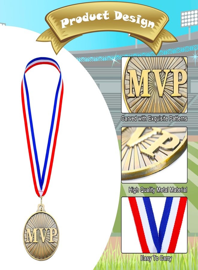 Loetere 30 Pcs 2'' Gold Award Medals Bulk MVP Champion Medals Most Valuable Player Trophy for Basketball Soccer Baseball Volleyball Football Sports Games Events Party Prizes Winner Gift(MVP) - Image 3