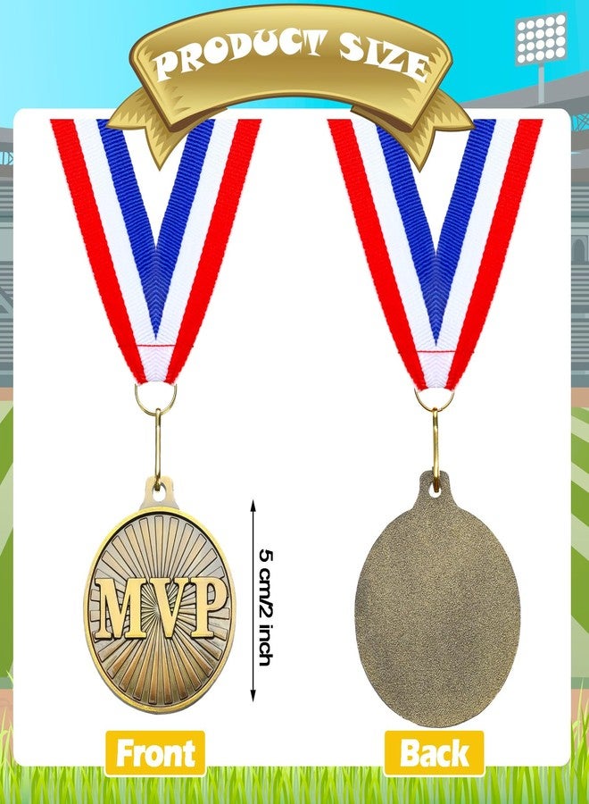 Loetere 30 Pcs 2'' Gold Award Medals Bulk MVP Champion Medals Most Valuable Player Trophy for Basketball Soccer Baseball Volleyball Football Sports Games Events Party Prizes Winner Gift(MVP) - Image 2