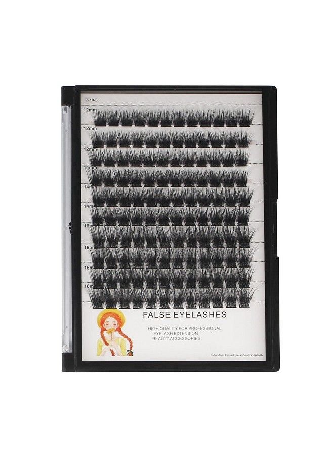 Bodermincer 120 Cluster 121416Mm Mixed Length Wide Cluster Eyelash Extension Natural 3D Russian Volume Faux 3D Effect Glue Bonded Cluster Eyelashes Eyelashes Individual Lashes Makeup (101214Mm Mixed)  - Image 1