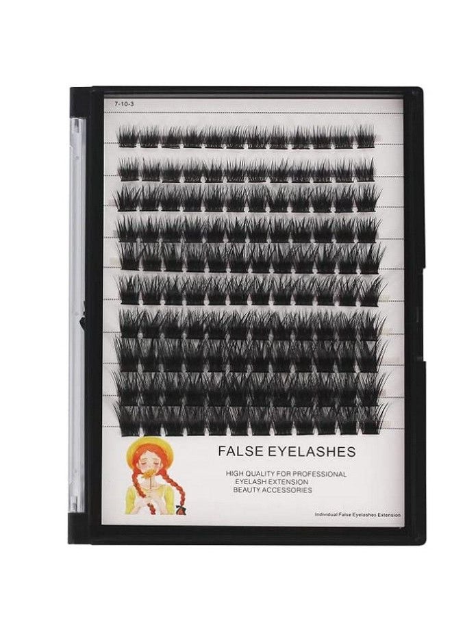 Bodermincer 120 Cluster 121416Mm Mixed Length Wide Cluster Eyelash Extension Natural 3D Russian Volume Faux 3D Effect Glue Bonded Cluster Eyelashes Eyelashes Individual Lashes Makeup (101214Mm Mixed)  - Image 3