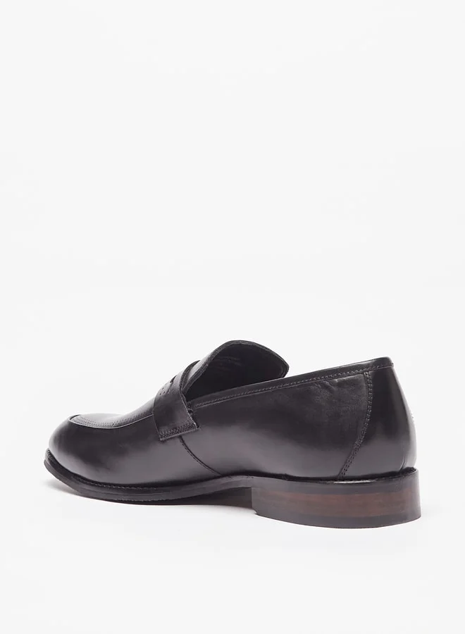 دوتشيني Men'S Solid Slip-On Leather Loafers