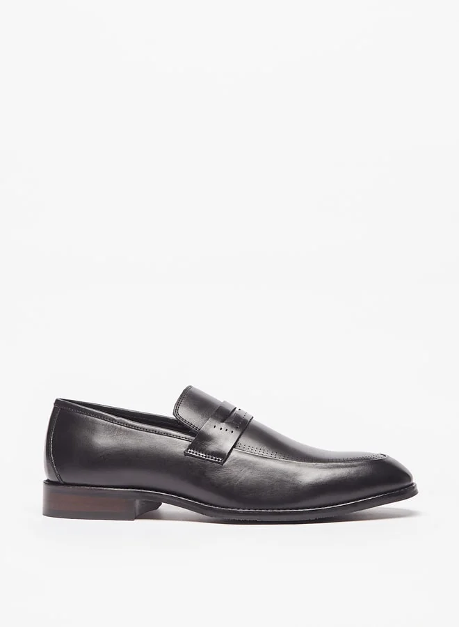 دوتشيني Men'S Solid Slip-On Leather Loafers