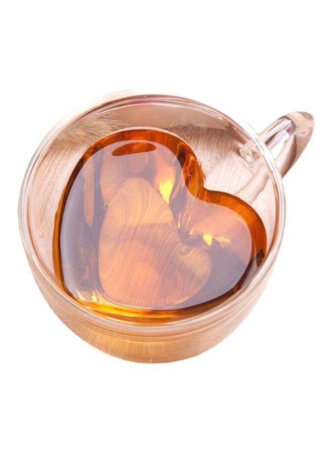 Beauenty Heart Love Shaped Tea Cup Transparent 8.3x7.8x4centimeter  - Image 1