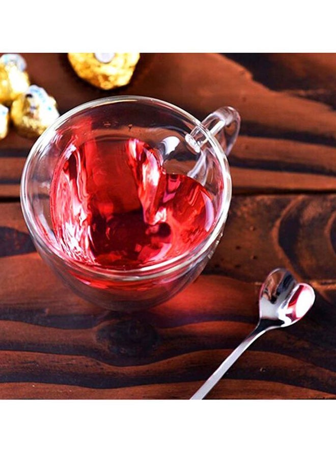 Beauenty Heart Love Shaped Tea Cup Transparent 8.3x7.8x4centimeter  - Image 2