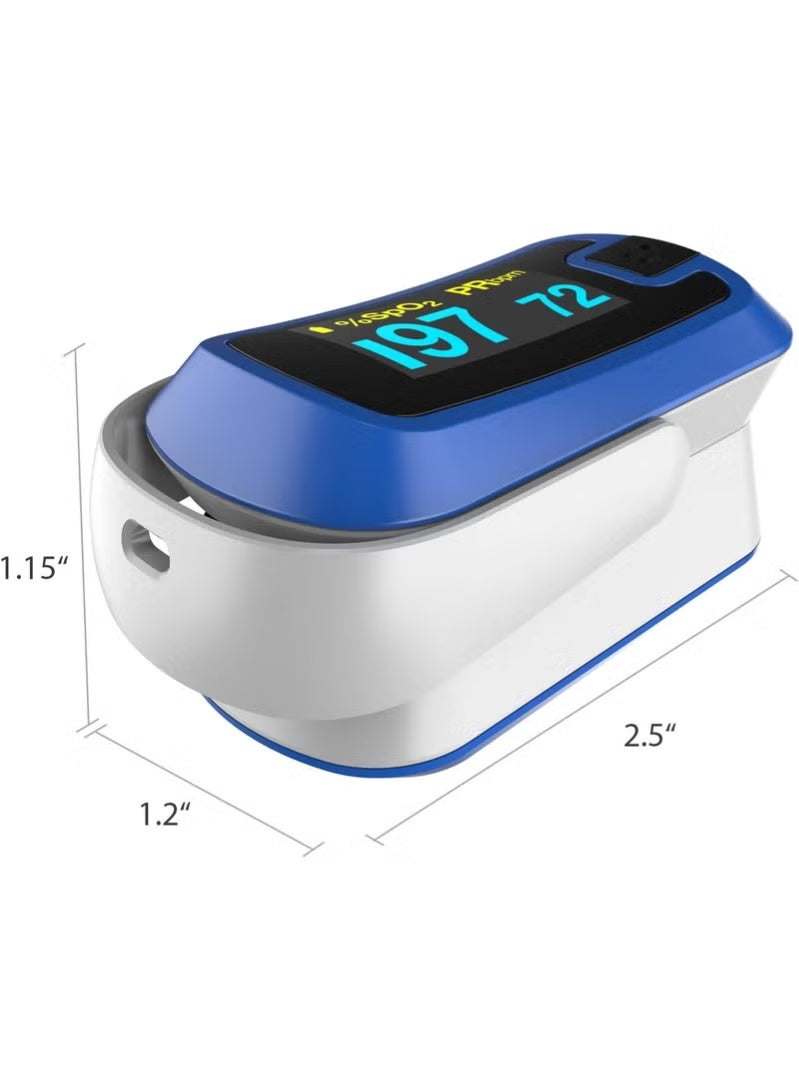 Finger Pulse Oximeter – 4-Data Pulse & Respiratory Rate Monitor, Sports & Aviation Use, Pink/Purple - Image 3