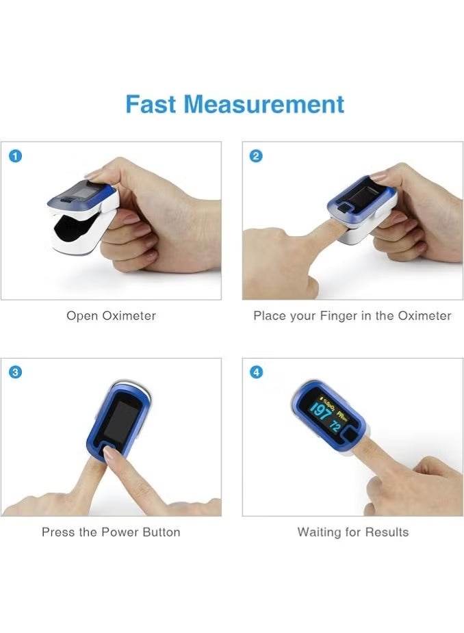 Finger Pulse Oximeter – 4-Data Pulse & Respiratory Rate Monitor, Sports & Aviation Use, Pink/Purple - Image 2