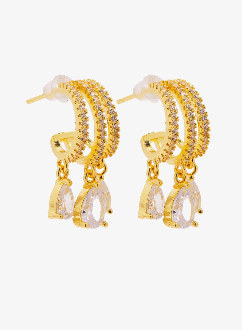 Ella Limited Edition Diamonte Rhinestone Embellished Cuff Earrings - Image 1