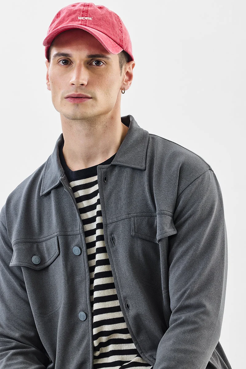 Snitch Grey Relaxed Fit Stretch Double Pocket Jacket for Men | Best Price UAE