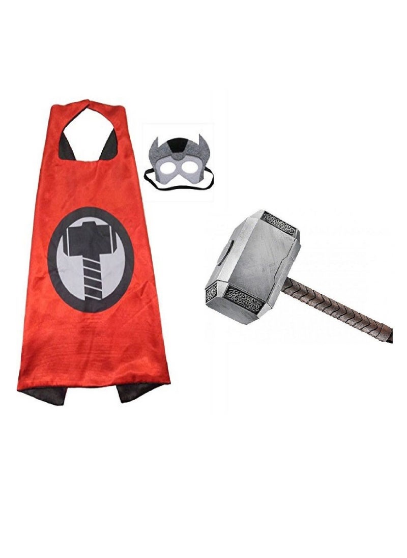 Avenger Thor Mask With Cape And Hammer  - Image 1