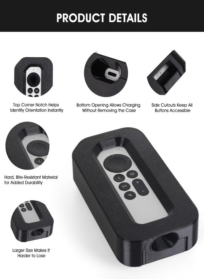 Featch Dog Proof Remote Control Case, Protective Case for Apple TV Siri Remote - Hard Anti-Chew Remote Cover, Shock-Absorbing Protection, Easy-Charge Opening & Anti-Loss Design for Pet and Kid-Friendly Homes - Image 4