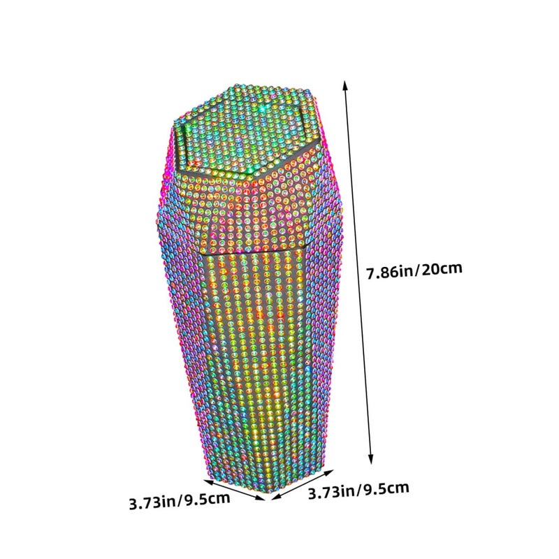 Hemobllo Car Trash Bin Rhinestone Decorative Large Capacity Round Auto Garbage Can Detachable Mini Vehicle Waste Holder for Cup Holder Car Organizer - Image 2