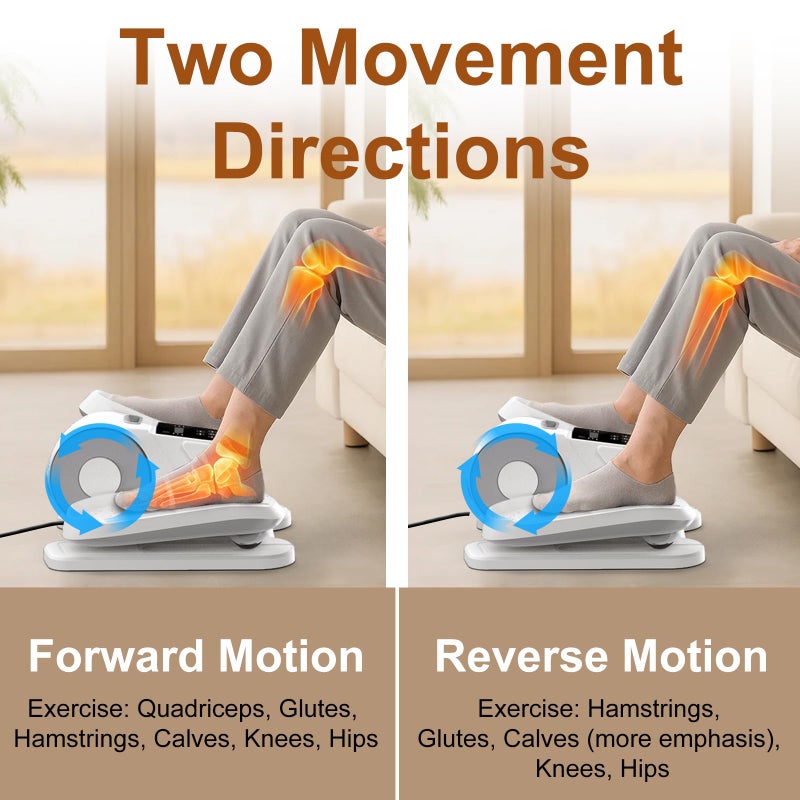 VIVURNÂ® 028 Under Desk Elliptical 12 Speed 5 Modes Motorized Leg Exerciser While Sitting for Seniors As Seen on TV Low Impact Electric Pedal Exerciser with Non-Slip Mat Quiet for Home and Office - Image 4
