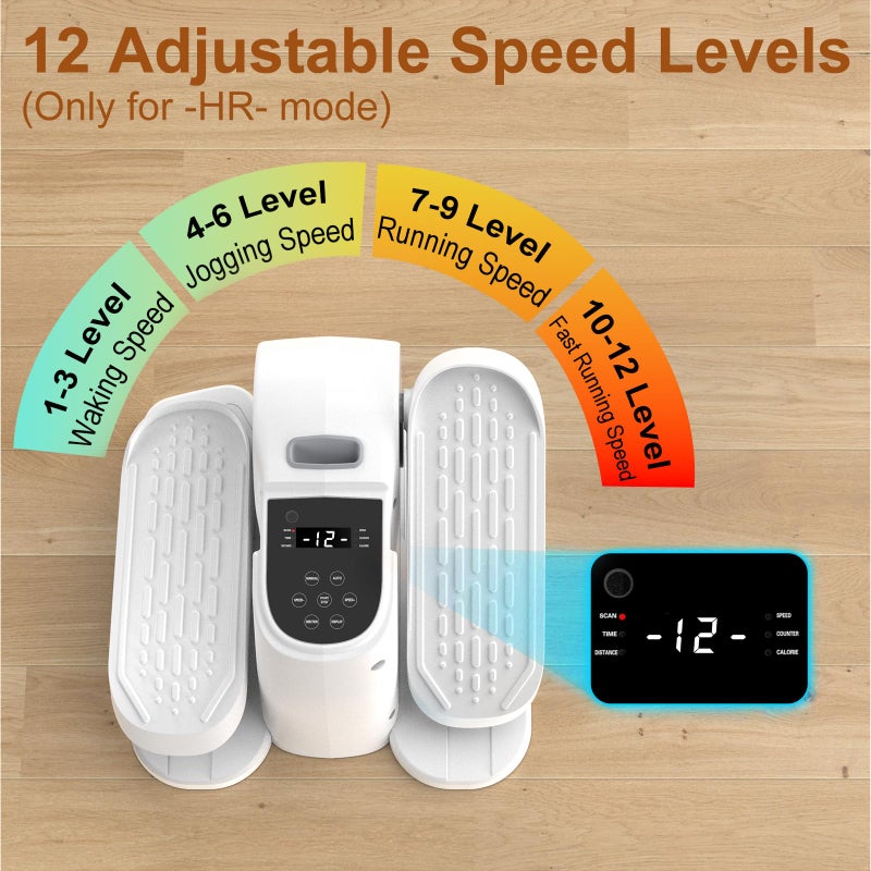 VIVURNÂ® 028 Under Desk Elliptical 12 Speed 5 Modes Motorized Leg Exerciser While Sitting for Seniors As Seen on TV Low Impact Electric Pedal Exerciser with Non-Slip Mat Quiet for Home and Office - Image 5