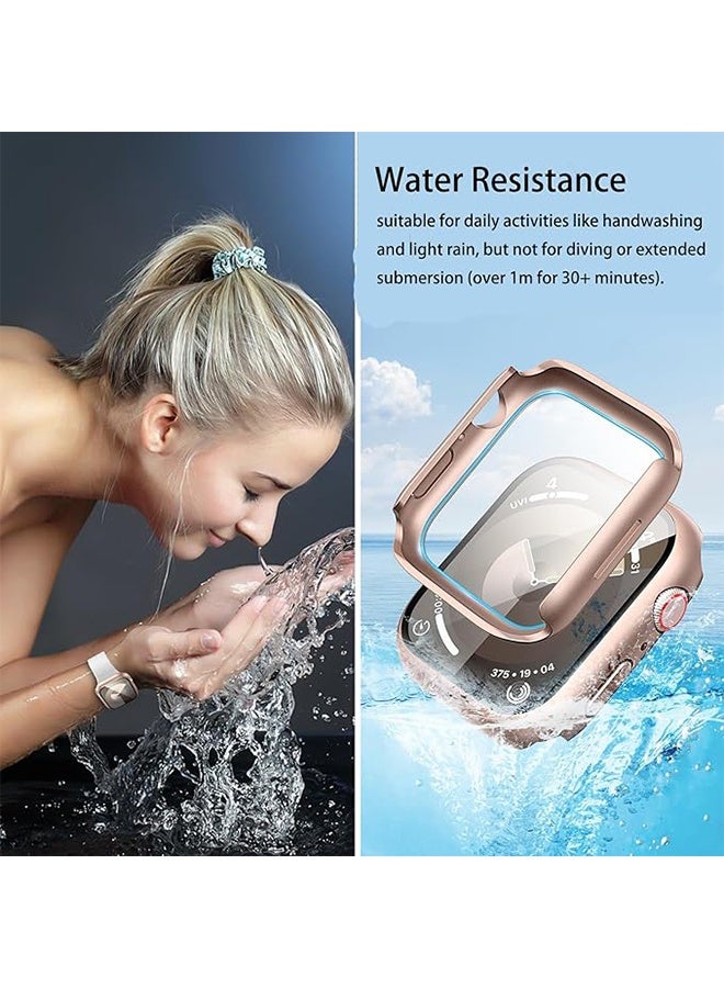 MXN Waterproof Case Cover Compatible for Apple Watch Screen Protector Series 6/5/4, SE 3/2/1 40mm, Hard Watch Bumper with Tempered Glass for iWatch Cover 40 mm - Image 3