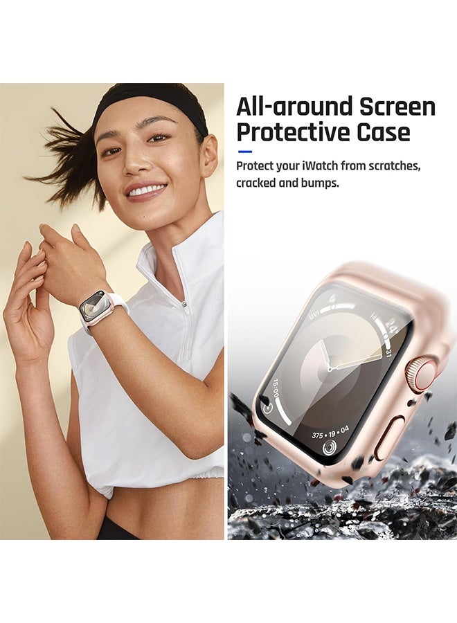 MXN Waterproof Case Cover Compatible for Apple Watch Screen Protector Series 6/5/4, SE 3/2/1 40mm, Hard Watch Bumper with Tempered Glass for iWatch Cover 40 mm - Image 5