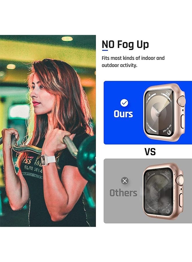 MXN Waterproof Case Cover Compatible for Apple Watch Screen Protector Series 6/5/4, SE 3/2/1 40mm, Hard Watch Bumper with Tempered Glass for iWatch Cover 40 mm - Image 4