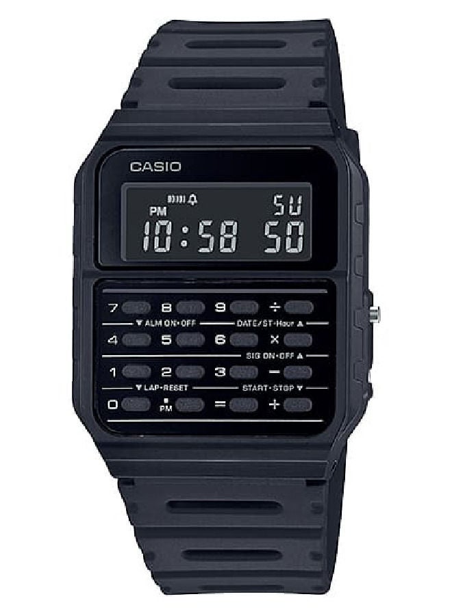 CASIO ساعة يد رقمية للجنسين من الراتنج CA-53WF-1BDF باللون الأسود - Image 1