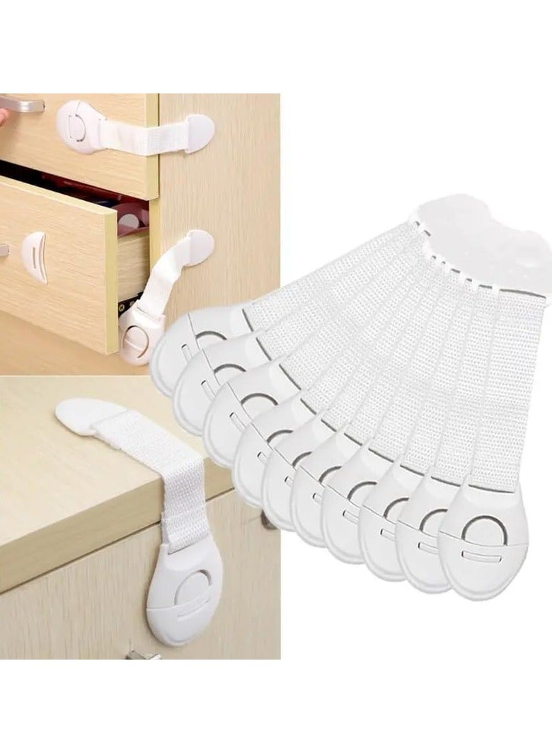 أوريتي 10 قطع درج باب خزانة خزانة المرحاض أقفال السلامة طفل - Image 1