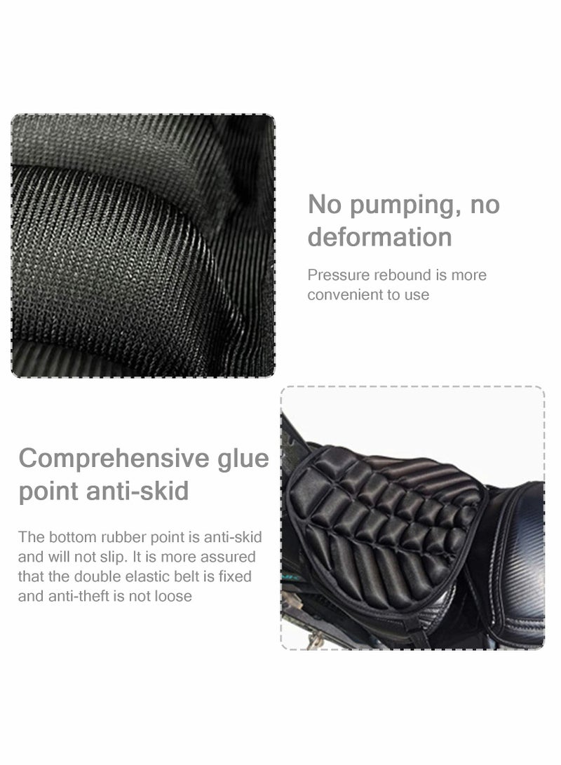 SYOSI Motorcycle Gel Seat Pad, Motorcycle Seat Cushion, Pressure Relief Seat Pad Protector for Cruiser Touring Saddles  - Image 3