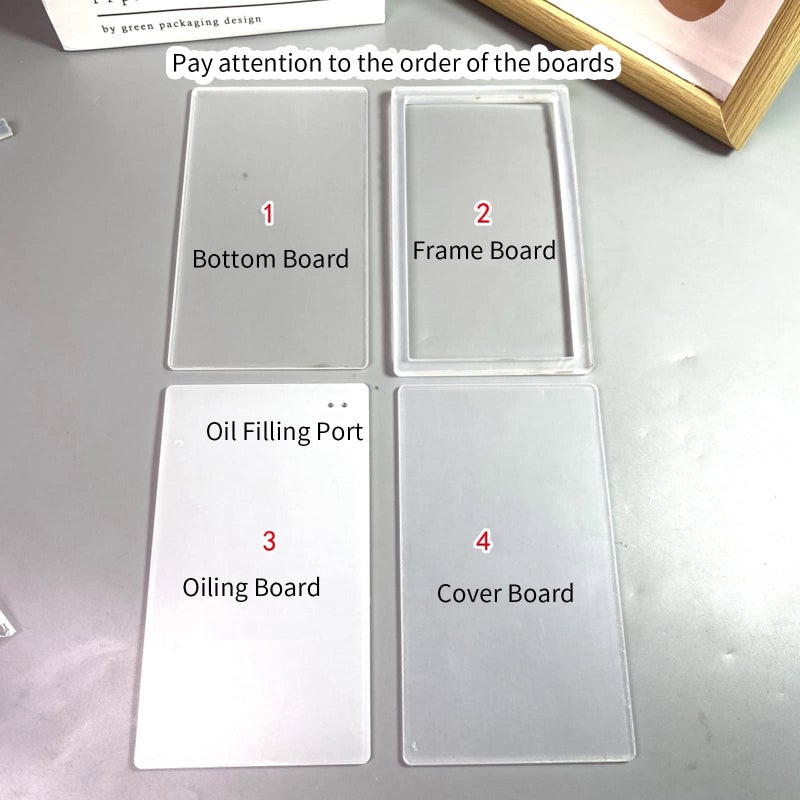 Set of 4 DIY Acrylic Brick Frame Plates for Children Handmade Display Size 4 - Image 4