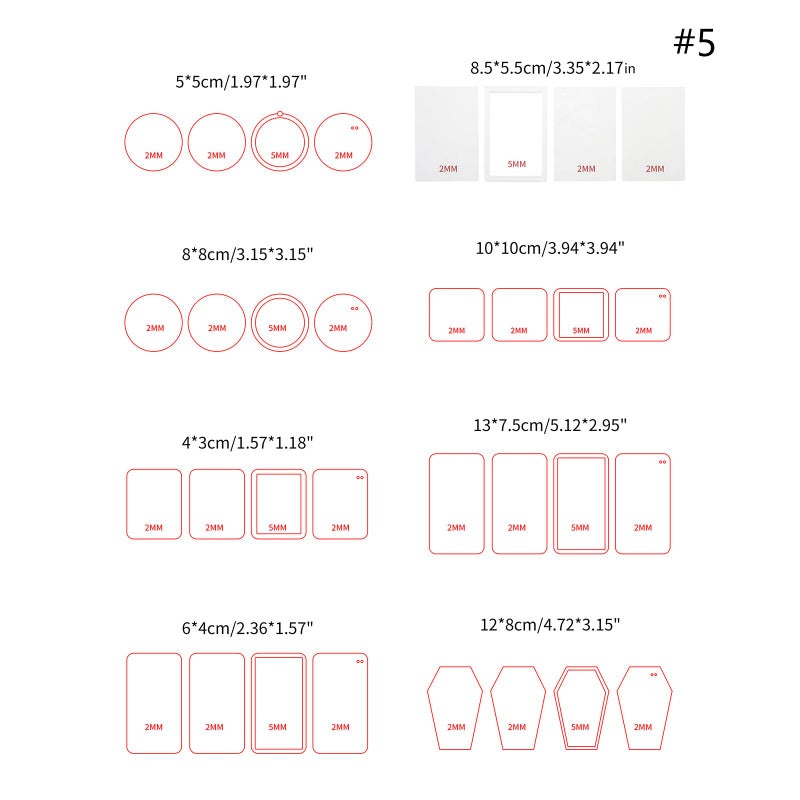 Set of 4 DIY Acrylic Brick Frame Plates for Children Handmade Display Size 4 - Image 5