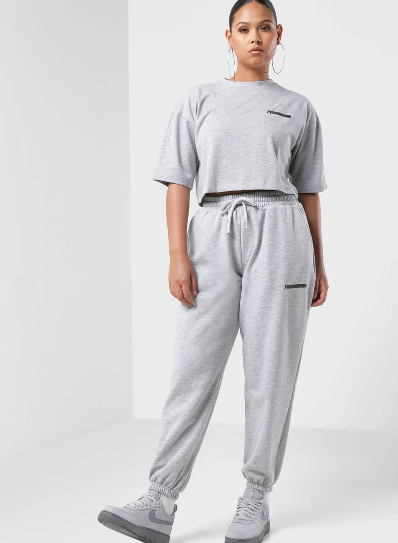 The Giving Movement Oversized Racer Printed Joggers