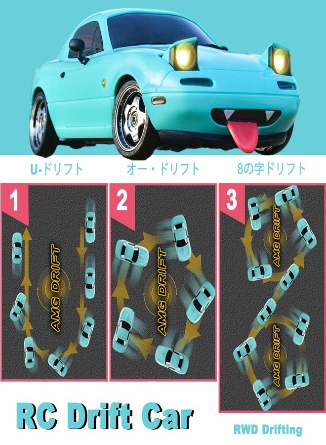 Skymaker 1/18 RC Drift Car with 3 Batteries Mazda MX-5 Miata 2.4GHz LDRC 1804 RWD Drifting Adults with ESP Gyro Pop-up Light (Blue) - Image 5