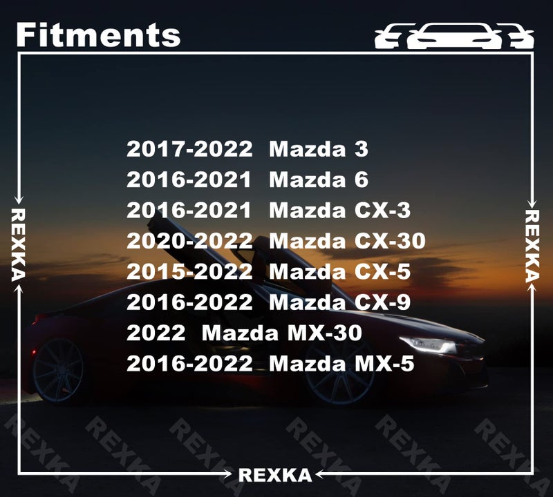 Rexka ركسكا 30 قطعة واقي طين واقي رذاذ غطاء مصد Clip Fastener Rivet ل B45A-56-146A مازدا 3، 5، 6، CX-3، CX-5، CX-9 و MX-5 مياتا تويوتا سايون 90118-WB048 - Image 4