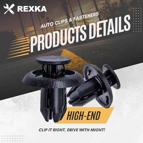 Rexka ركسكا 30 قطعة واقي طين واقي رذاذ غطاء مصد Clip Fastener Rivet ل B45A-56-146A مازدا 3، 5، 6، CX-3، CX-5، CX-9 و MX-5 مياتا تويوتا سايون 90118-WB048 - Image 3
