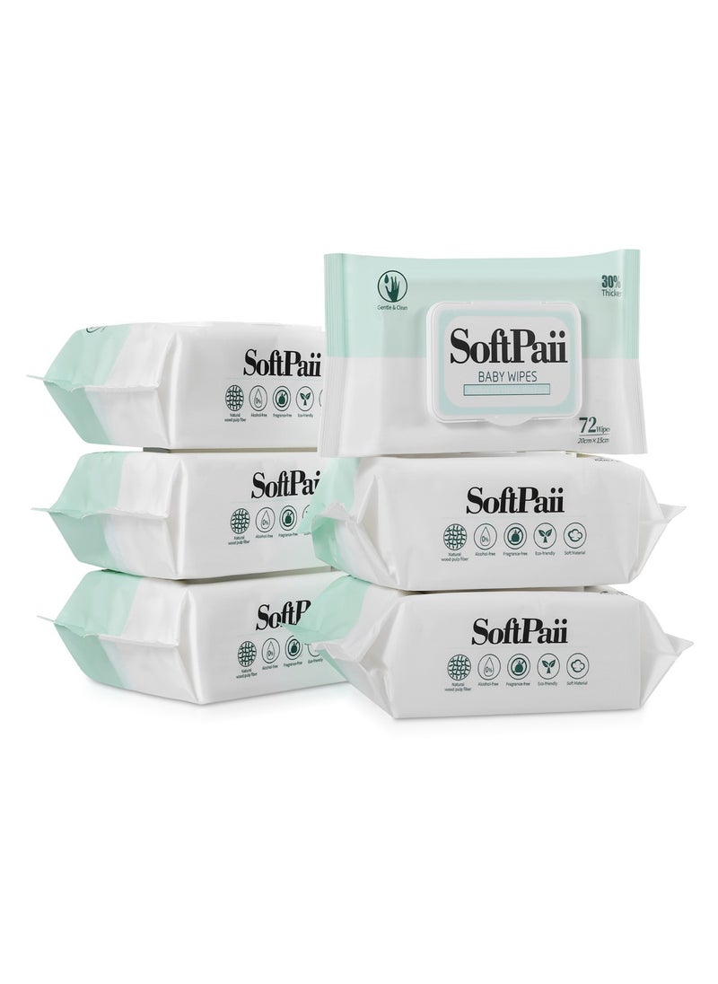 30% thicker Baby Wipes,72s x 6 Packs(432 wipes),Pure Water Wipes for Baby,Multi Purpose Cleaning Baby Wet Wipes for Sensitive Skin - pzsku/ZB805D3676470451738F3Z/45/_/1722415564/8195091a-48c4-4667-8a5c-bd19480db40e
