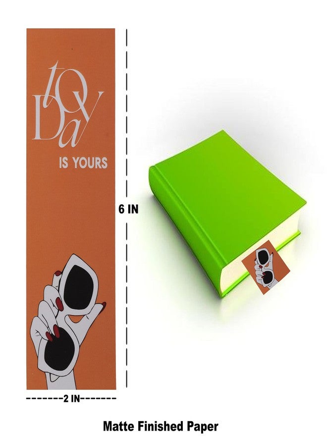 PAPBOO مجموعة فواصل كتب بابو المصممة، 15 قطعة، تصميم رقم 2 - مصممة خصيصًا للكتب والبطاقات الفنية، بلمسة نهائية غير لامعة، بدون تصميمات متكررة، فواصل كتب متعددة الألوان (6 × 2 بوصة) - Image 5