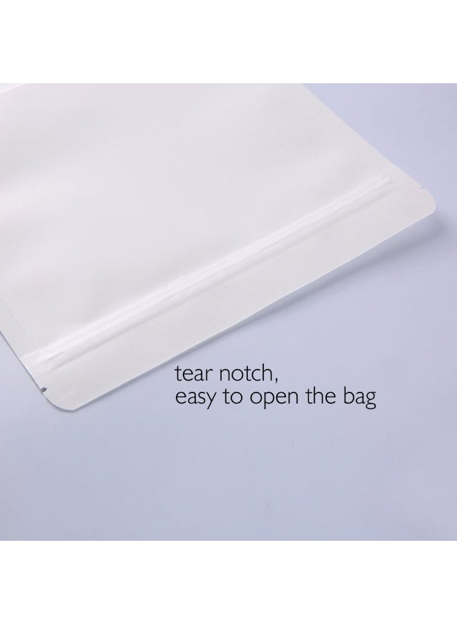 DCGPAC, White, with window, Zip Lock, Stand up, Pouches Resealable, Smell-Proof Pouches, Perfect for Food & Product Packaging 10Pcs/Pack (6in x 9in) (250-400g) - Image 2