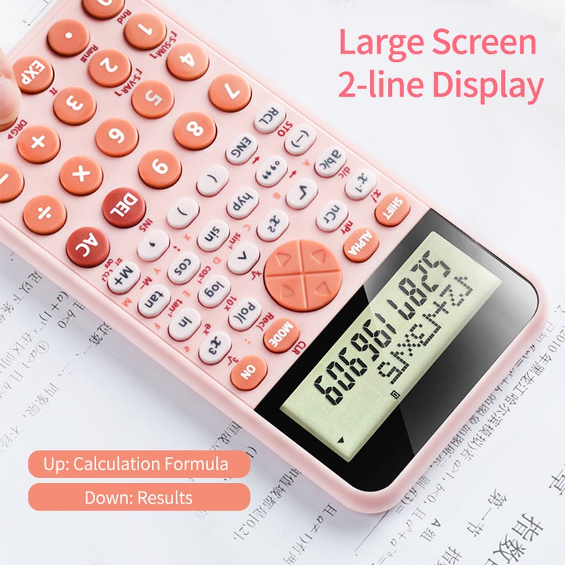 Portable Multi-functional Scientific Calculator with 2 Line Display 240 Functions Mathematics Calculating Tool for School Students Professionals Office Business Supplies - Image 5