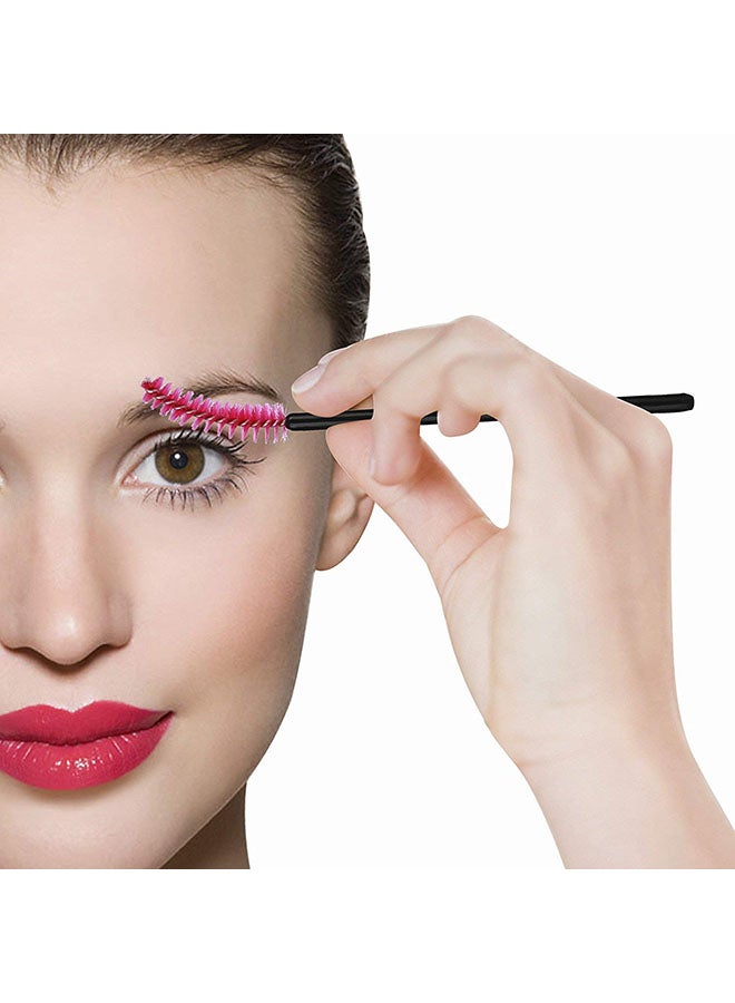 CYTHERIA 100-Piece Mascara Wands Applicator Makeup Brushes Black/Pink - Image 3