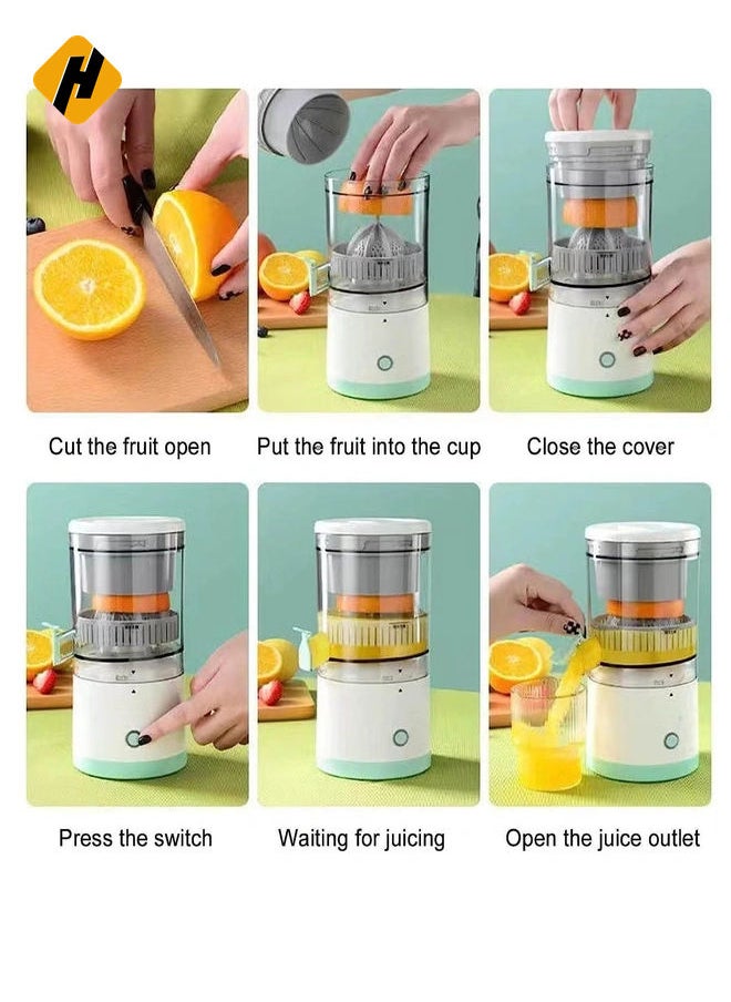 Portable Electric Citrus Juicer, Rechargeable Orange Juicer Squeezer, Household Small Citrus Juicer, Multifunctional Juicer Machines for Grapefruit Lime Pomegranate with USB
