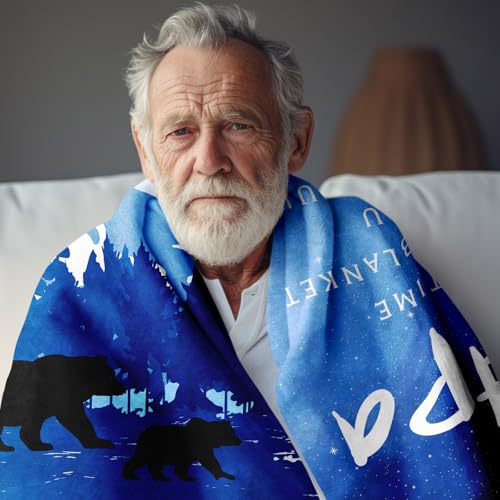 Yufrtck Fathers Day Grandpa Gifts, Best Birthday Gifts for Grandpa, Grandfather Birthday Presents from Granddaughter Grandson Grandchildren, Grandfather Gift Ideas Throw Blanket 60 x 50 Inch - Image 3