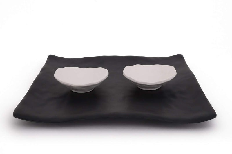 Hometown Songbird Dual Dip Platter Set (Length : 275 mm; Bredth : 90 mm; Height : 90 mm) by HomeTown - Image 1