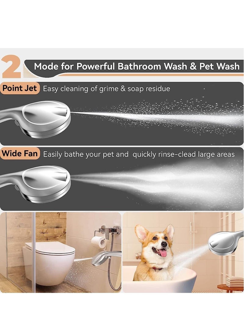 NIBEMINENT Filtered Shower Head 3 piece set, 15 Stage Handheld Filter for Hard Water, 10 Modes High Pressure Water with 60" Hose and Bracket, Remove Chlorine Harmful Subst - Image 4