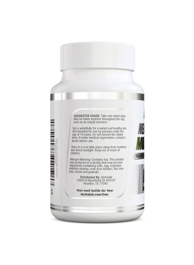 herbolab Multivitamin Once Daily, Max Strength Vitamins A, C, D, E, K, B1, B2, B6, B12, Niacin, Calcium, Magnesium, Zinc, Selenium, Copper, Manganese, Chromium with Lycopene, 60 Count 2 Mo Supply  - Image 2